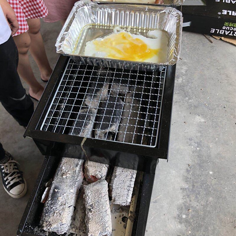 1Pc Camping Outdoor Barbecue with Carbon Stove Portable BBQ Grill for Picnic Hiking and Camping Activities2