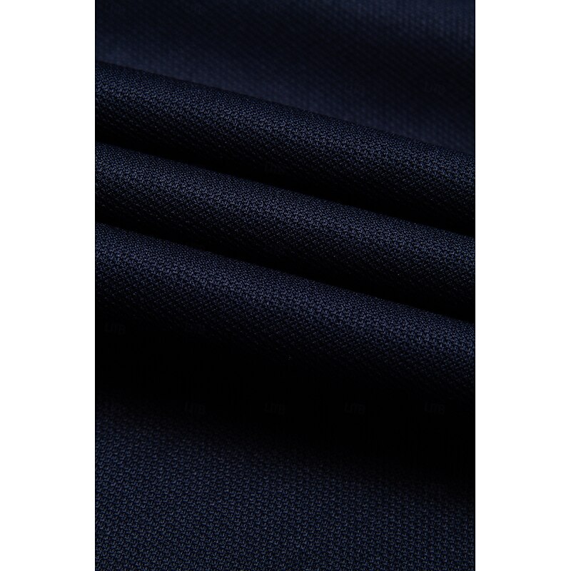 Men's Polo Golf Shirt Business Casual Classic Short Sleeve Fashion Solid Color Pocket Buttons Summer Spring Regular Fit Black White Red Navy Blue Polo3