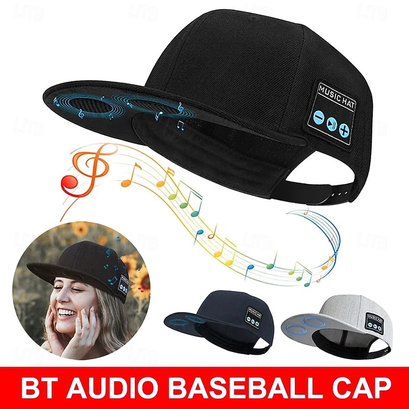NEW Hat with Bluetooth Speaker Adjustable Bluetooth Hat Wireless Smart Speakerphone Cap for Outdoor Sport Baseball Cap with Mic