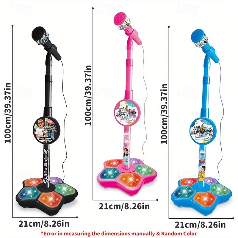 Kids Karaoke Microphone Toys--Children's Microphone Amplification Music Children's Microphone with Stand Simulation Stand up Karaoke Children Singing toys.2