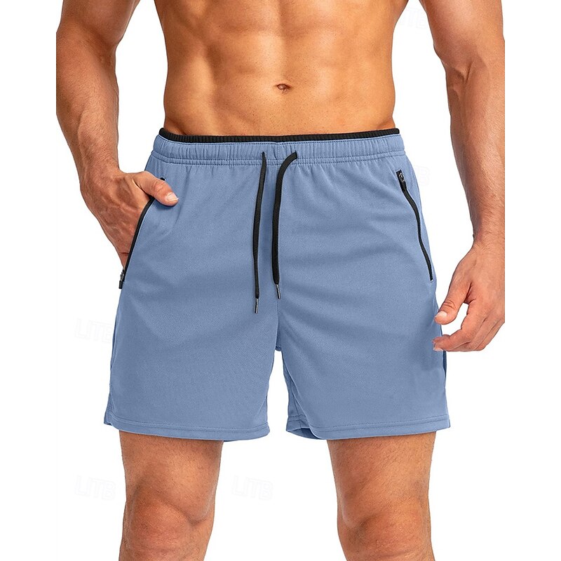 Men's Active Shorts Sweat Shorts Shorts Summer Shorts Pocket Drawstring Elastic Waist Plain Comfort Short Sports Outdoor Daily Going out Fashion Casual Black Army Green Micro-elastic4