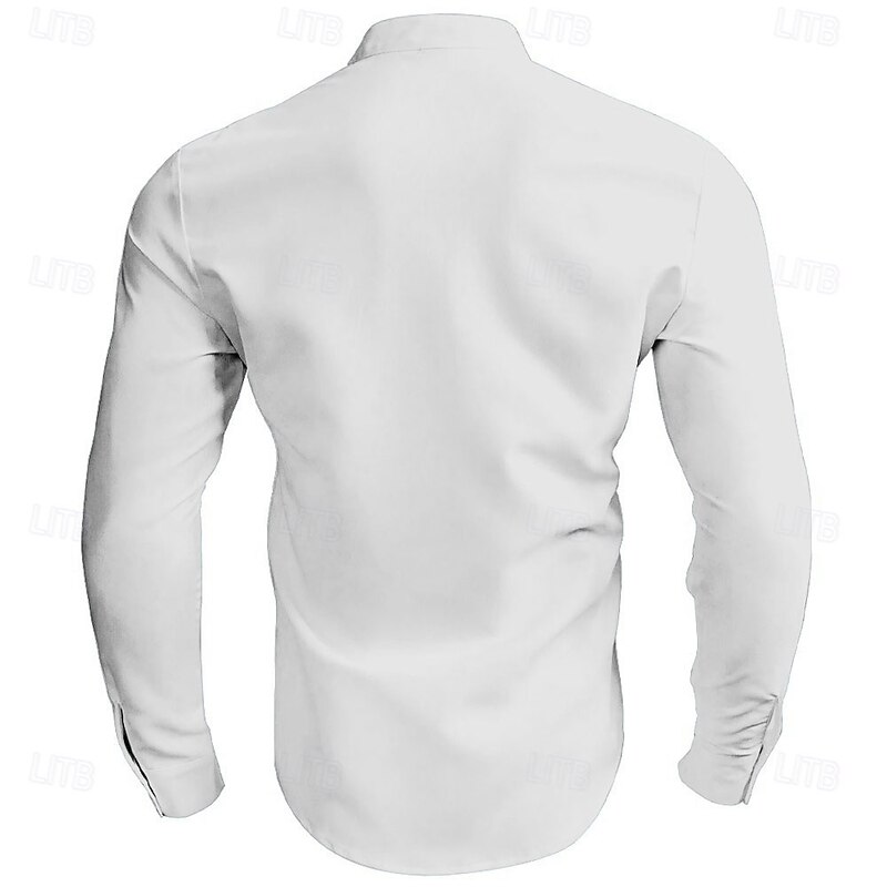 Men's Bird Parrot Shirt Linen Shirt Aloha Shirt Long Sleeve Casual Vacation Daily Wear Going out Spring Standing Collar 3D Print Button-Down Blue Purple3