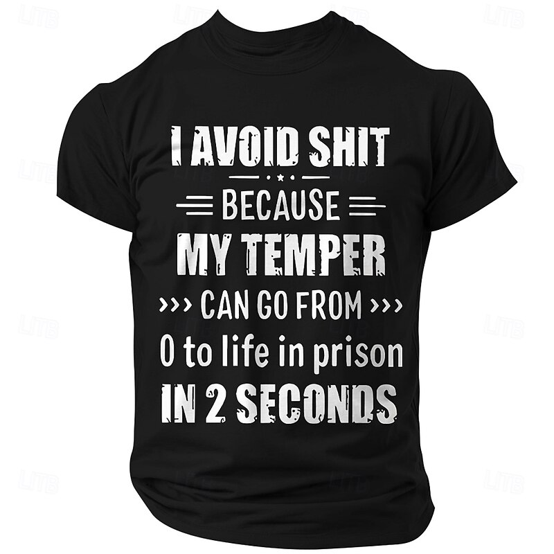 Men's Funny Slang T Shirt 100% Cotton Short Sleeve Graphic Shirt Black Dark Blue Dark Gray Comfortable Tee Vacation Street Fashion Designer Clothing3