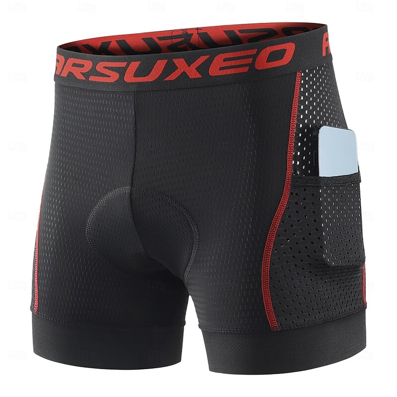 Arsuxeo Men's Letter & Number Cycling Road Shorts Cycling Underwear Shorts Cycling Pants Bike Underwear Shorts Padded Shorts / Chamois Form Fit Mountain Bike MTB Road Bike Cycling Sports Reduces4
