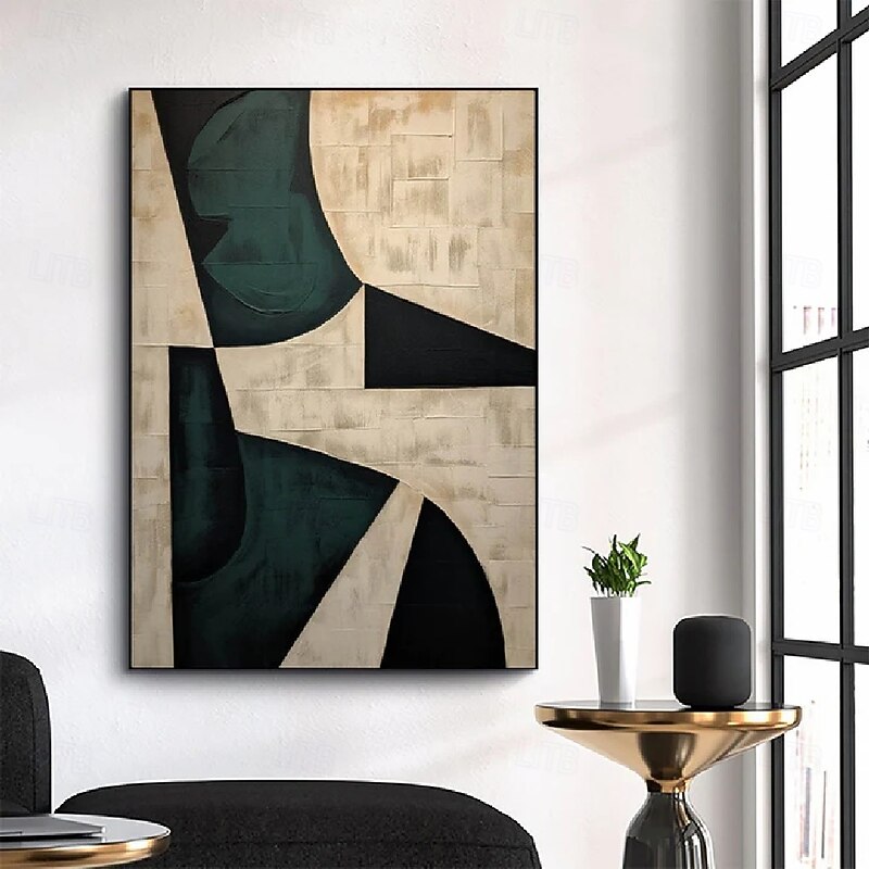 Large handmade Brown abstract oil painting hand painted Grey abstract oil painting  handmade painting modern office artwork for living room bedroom wall decoration