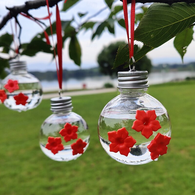 Bulb Hummingbird Hanging Feeders for Yard Birds Feeders Yard Birds Feeders Supplies Bird Water Drinking Tool Jar Hummingbird Feeders for Outdoors Hanging3