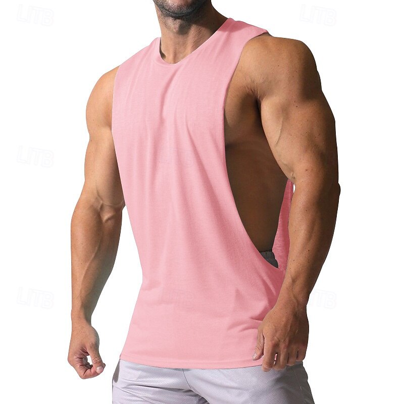 Men's Tank Top Vest Top Undershirt Sleeveless Shirt Sleeveless Crew Neck Summer Plain Fashion Designer Basic Basic Vacation Street Going out Black White Pink Top Tee for Men2