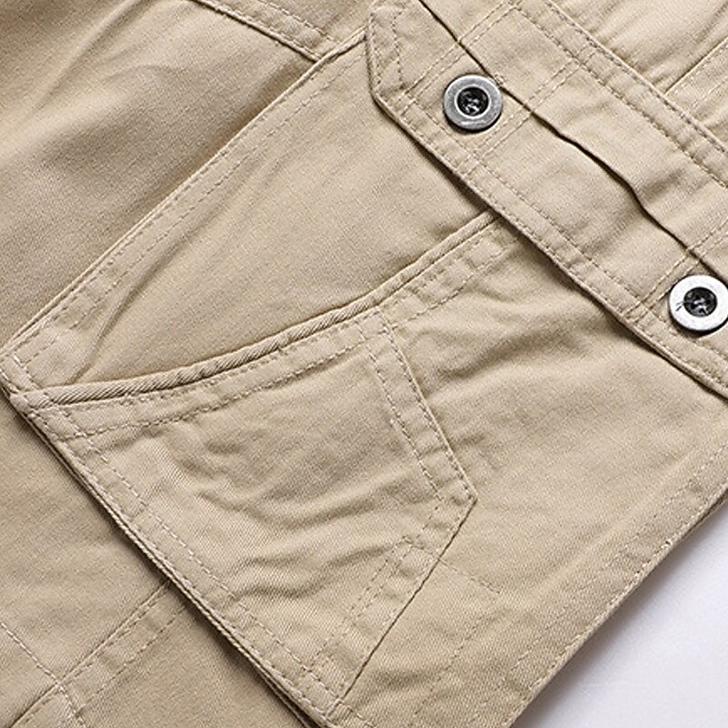 Men's Cargo Shorts Shorts Bermuda shorts Work Shorts Casual Shorts Multi Pocket Straight Leg Plain Moisture Wicking Wearable Knee Length Outdoor Camping & Hiking Going out Fashion Streetwear Black2