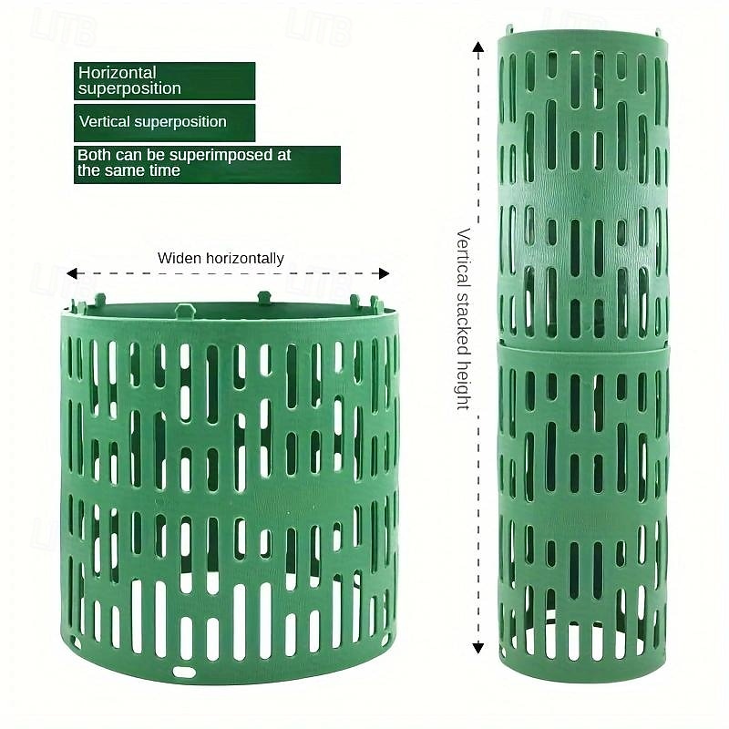 6pcs Plastic Tree Protector Guard Set, Rectangular Adjustable Interlocking Mesh Design, with Cable Ties, Animal and Trimmer Damage Prevention, Multiple Piece Bundles4