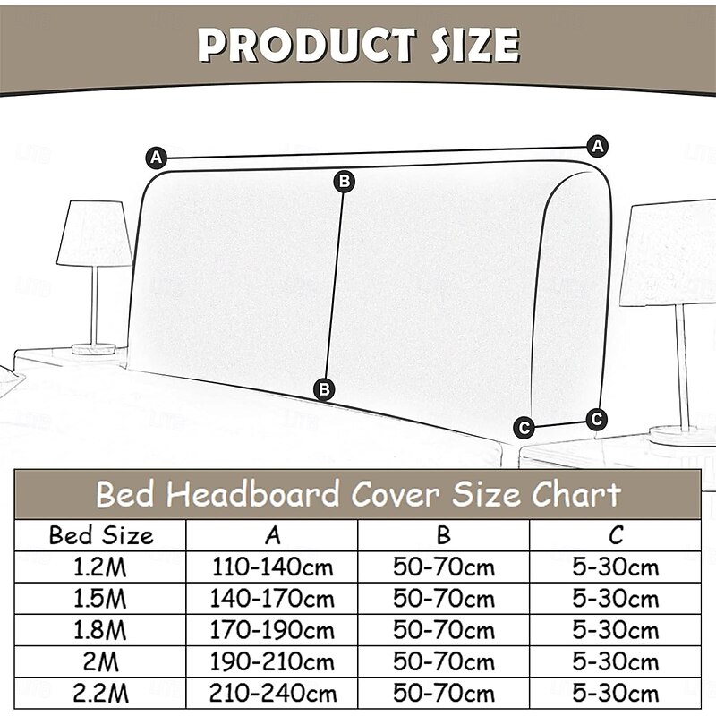 Bed Headboard Cover Stretch All-inclusive Headboard Dustproof Protector Cover, Headboard Covers for Bedroom Decor2