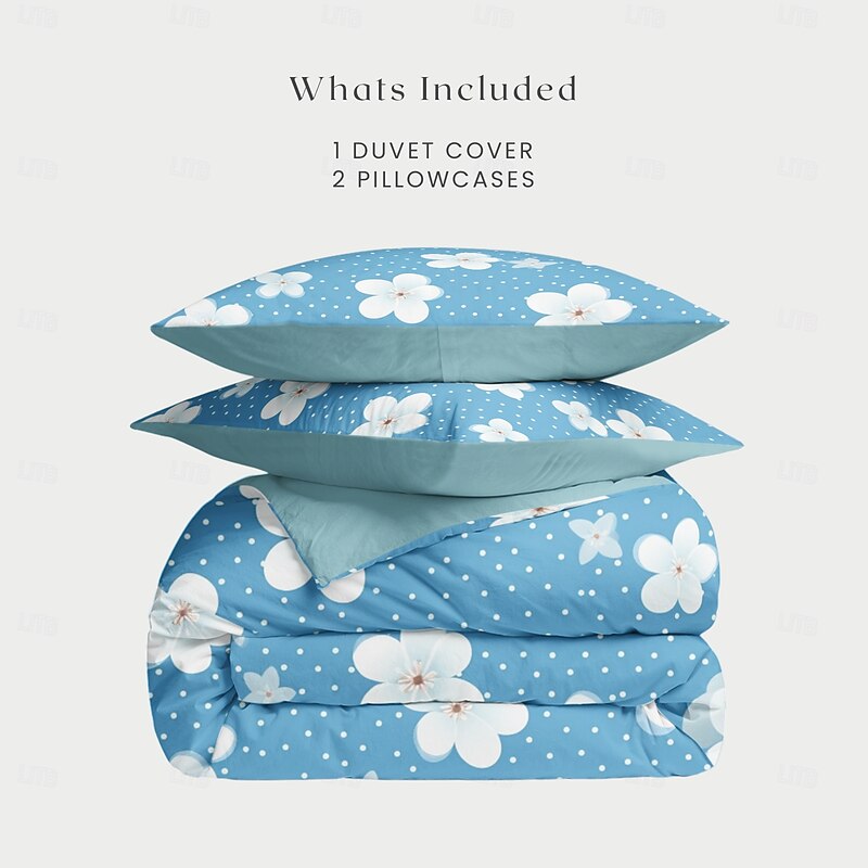 100% Cotton Duvet Cover Set Floral Pattern Comforter Set 2/3PCS Luxury Bedding Set Home Decor Bedding Gift King Queen Full Size2