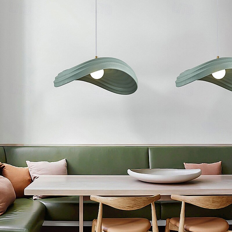 Nordic Designer Art LED Restaurant Pendant Light Living Room Dining Table Kitchen Stairs Cream Style Home Decoration 43cm 110-240V4