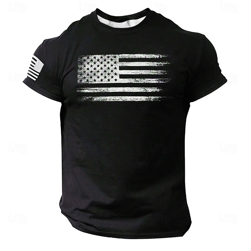 Patriotic T Shirts For Men D.O.G.E T Shirt Short Sleeve T shirt 3D Print Crew Neck Shirt Fashion Daily Street Daily Black White Blue Summer Spring Clothing Apparel S M L XL XXL XXXL2