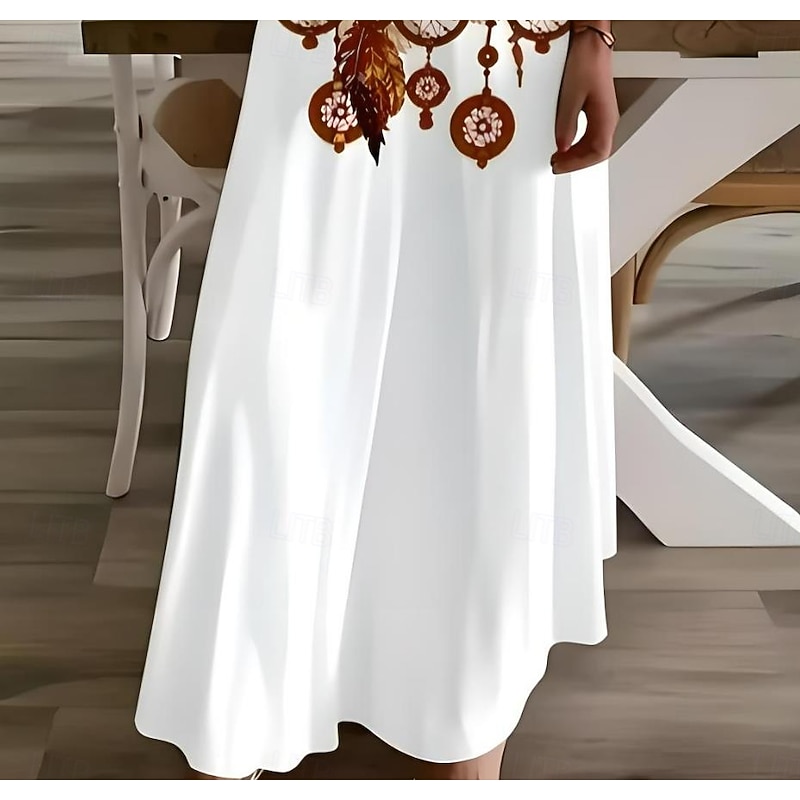 Women's Maxi Dress Casual Dress A Line Dress Slip Dress Vacation Vintage Ethnic Daily Regular Fit Paisley Sleeveless V Neck White Summer Spring Fall3