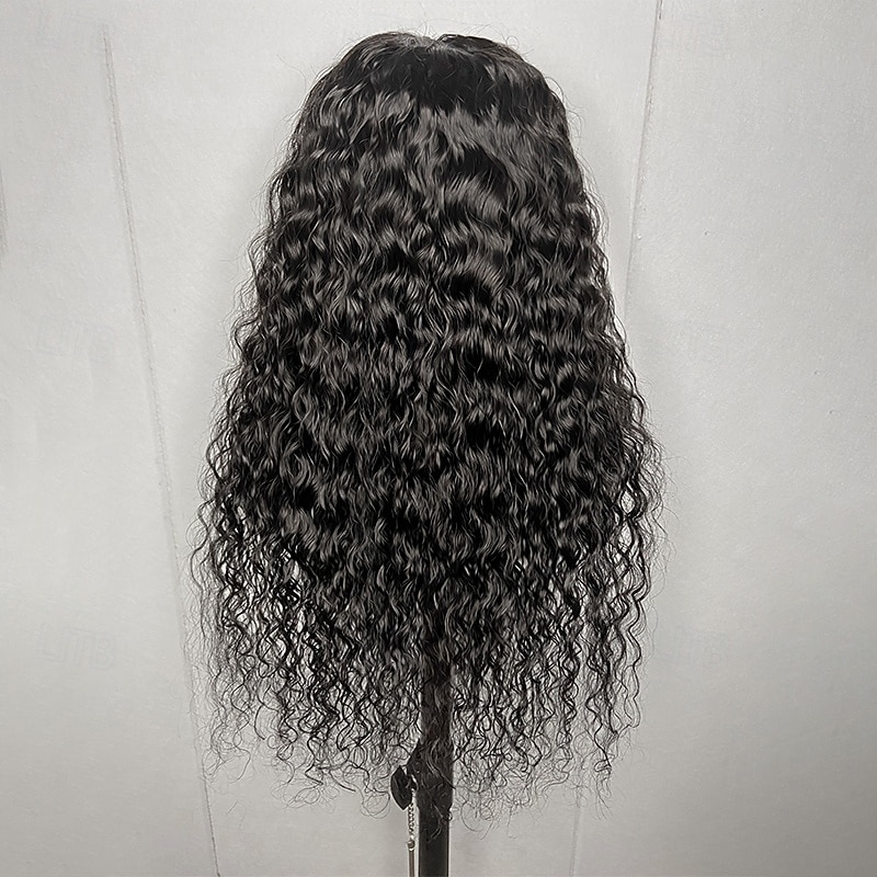 Water Wave 13x6 Front Lace Wig Transparent Lace Wig 150% Density For Black Women2
