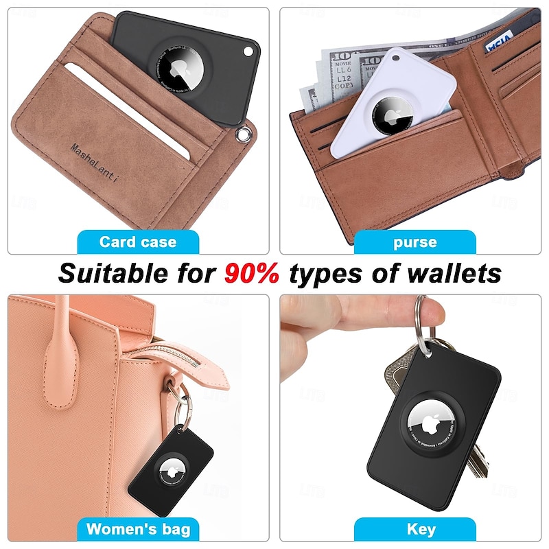 For Airtag Wallet HolderFlexible Silicone Slim Airtag Wallet Card -Ultra-Thin Airtag Case - Wallet Airtag Holder Stays Hidden for PursesHandbags Backpack Wallets & Clutch Bags3
