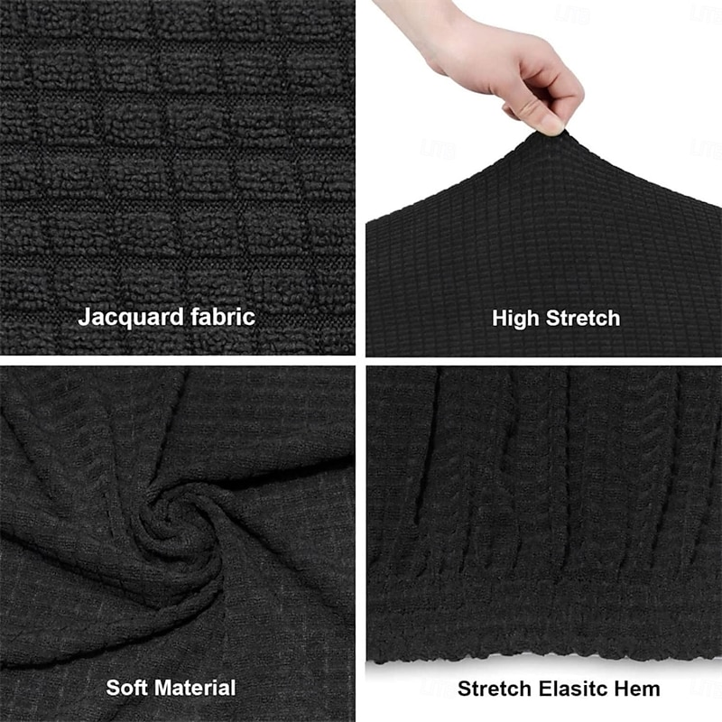 High Stretch Wingback Chair Covers Jacquard High Back Armchair Slipcovers 1 Piece Modern Single Sofa Cover Washable Furniture Protectors for Living Room Bedroom2