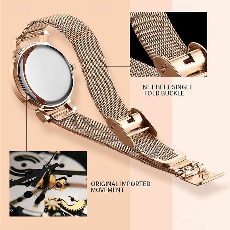 Seno Ladies Elegant Mesh Strap Quartz Watch Luminous Calendar Fashion Classic Belt Casual Sports Watch4