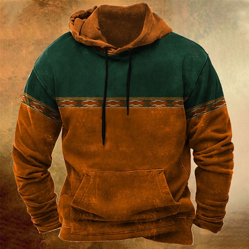 Men's Animal Bohemian Style Graphic Prints Hoodie Hoodies Sweatshirt Streetwear Designer Long Sleeve Hooded Daily Sports White & Green Black Print Spring &  Fall Designer4