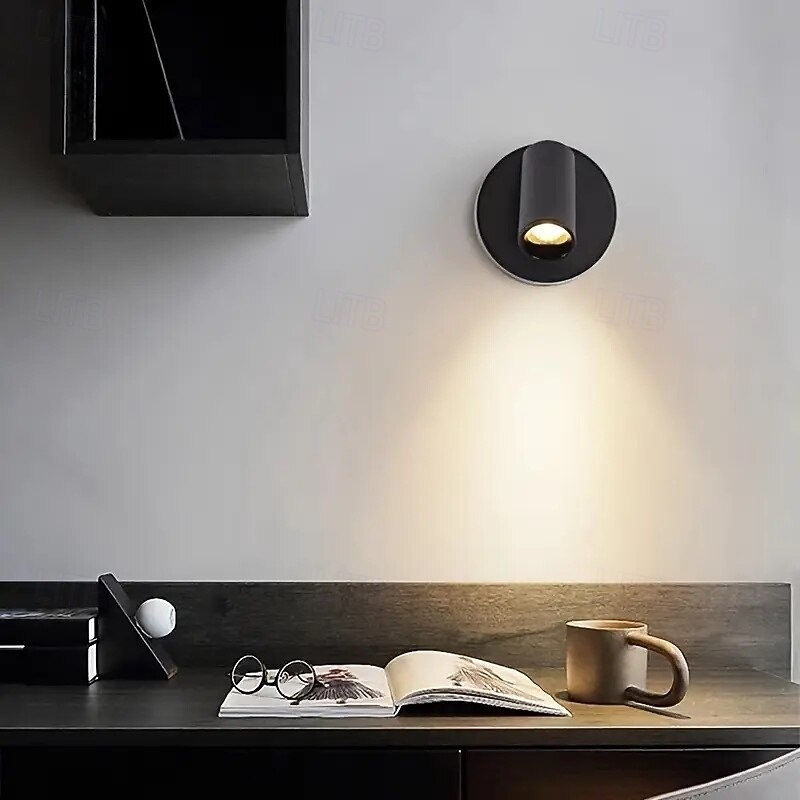 Tri-Color Dimmable LED Spotlight 360° Rotating Touch Control Magnetic Wall Mount Perfect for Bedroom, Living Room, Staircases and Cabinets2