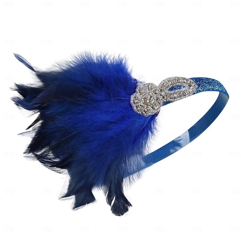 Retro Vintage 1920s Headpiece Masquerade Flapper Headband The Great Gatsby Charleston Feather Fancy Dress Women's Halloween Carnival Masquerade Cocktail Party Prom Wedding Party Teen Adults' Headwear4