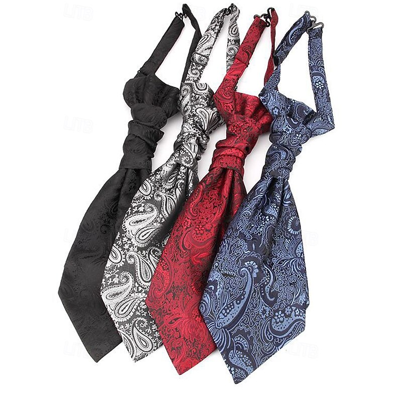 Paisley Patterned Neck Ties for Men – Elegant Silk-like Fabric with Adjustable Strap, Ideal for Formal and Casual Occasions