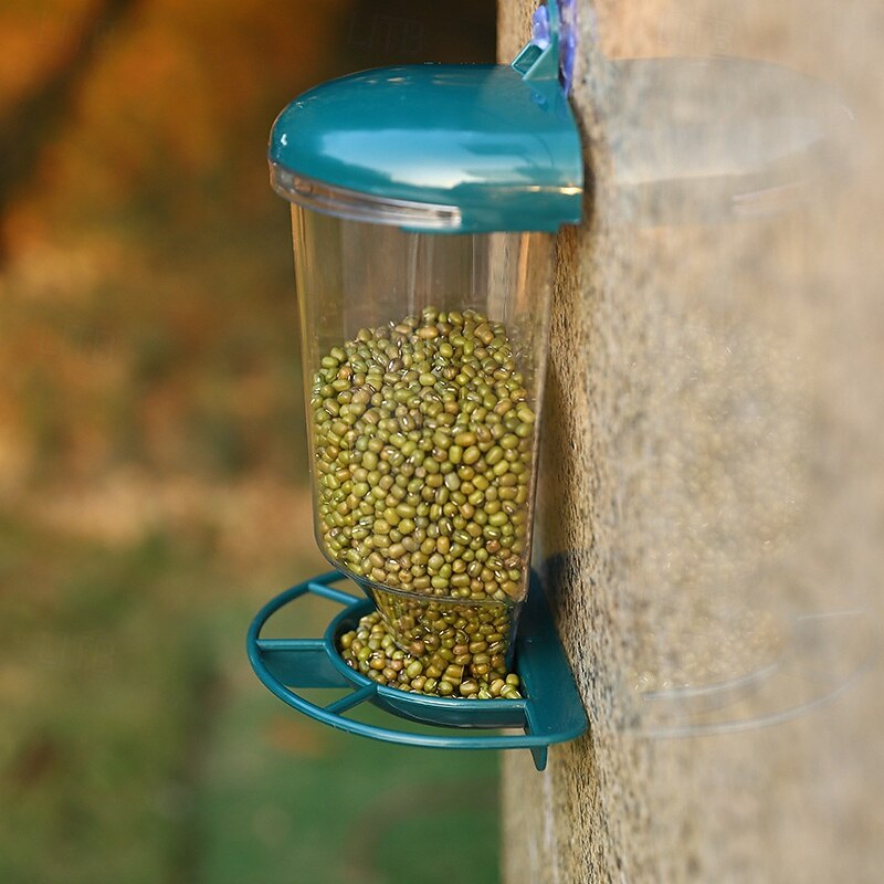 Bird Feeder For The Window Bird House With Strong Suction Cup For Hanging Guaranteed Dry Food 500ml Filling Volume4