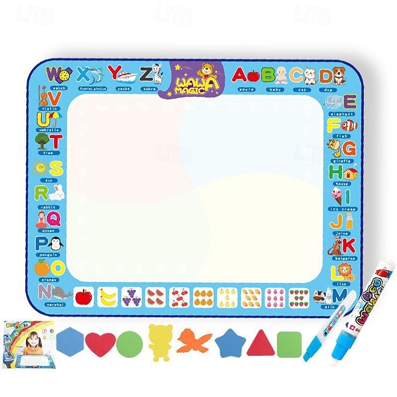 Extra-Large Reusable Water Painting Mat Extra-Large Reusable Water Painting Mat - Colorful Doodle Canvas for Youngsters & Family Fun Creative Art Activity Blanket3