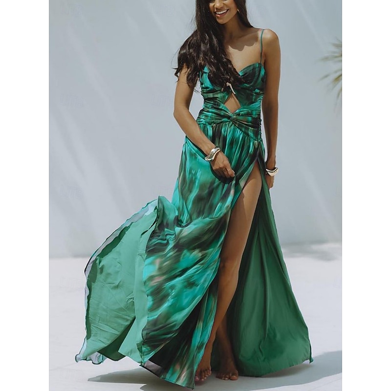 Women's Swimwear 2 Piece Monokini Skirt Swimsuit Backless Tummy Control High Waist Slim Vacation Beach Wear Ombre V Neck Sleeveless Bathing Suits2