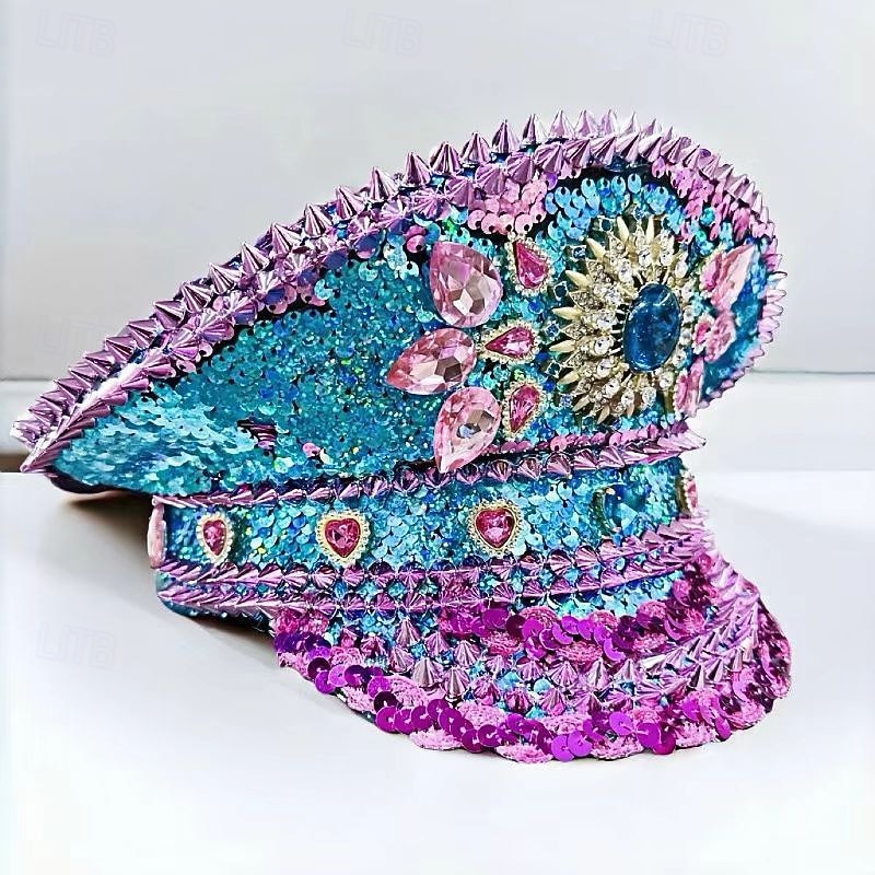 Halloween Hat Party Celebrity Carnival Costume Shiny Adults' Women's Halloween Carnival Performance Party Easy Halloween Costumes Dress Up2