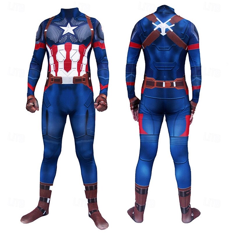 Superhero Zentai Suits Costume Bodysuits Carnival Costume Cosplay Movie Cosplay for Men's Boys Kid's Adults' Halloween Carnival Performance Party Bachelorette Party