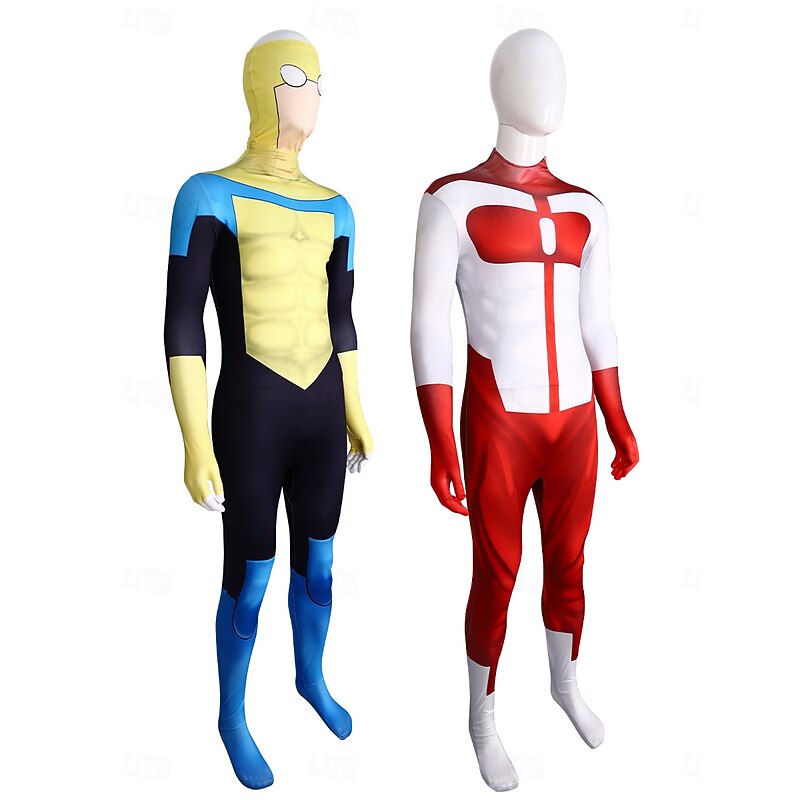 Invincible Cosplay Cosplay Costume Jumpsuit Cosplay Movie Cosplay for Men's Boys Kid's Adults' Carnival Masquerade Event / Party Masquerade3