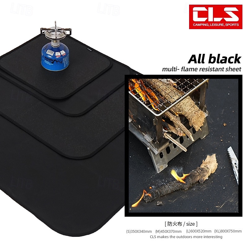 1Pc Outdoor Camping Silicone Fireproof Cloth Durable Heat-Resistant Waterproof Fireproof Mat for BBQ Grill Camping Stove Safe Outdoor Cooking Protection Ideal for Fire Pits Grills and Camping Activities