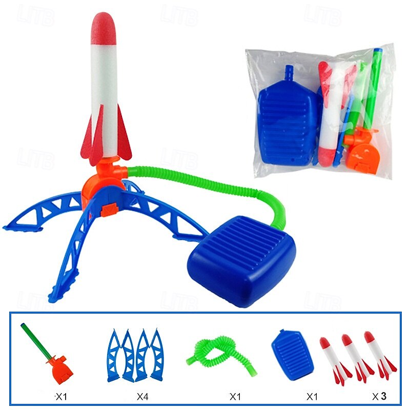 Toys Rocket Launcher for Kids - Launch up to 100 Ft 8 Multi-Color Foam Rockets & Adjustable Launch Stand Kids Outdoor Toys Birthday Toys for Kids Boys Girls Age 3 Years Old2