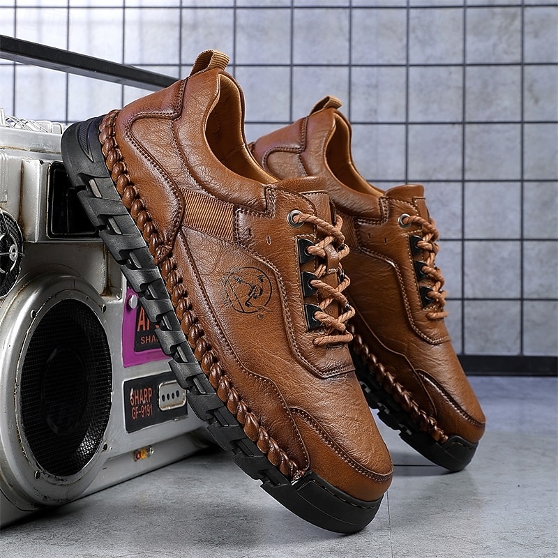 Men's Outdoor Hiking Shoes with Durable Faux Leather Upper and Rugged Sole – Comfortable Lace-Up Sneakers for Everyday Wear and Adventure3