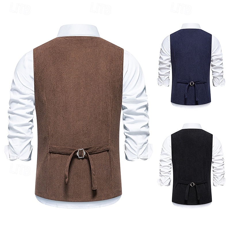 1920s Vintage Inspired The Great Gatsby Party Costume Masquerade Accessories Set Sleeveless Collarless Fancy Dress Men's Halloween Party & Evening Casual Daily Adults' Vest Hat All Seasons2