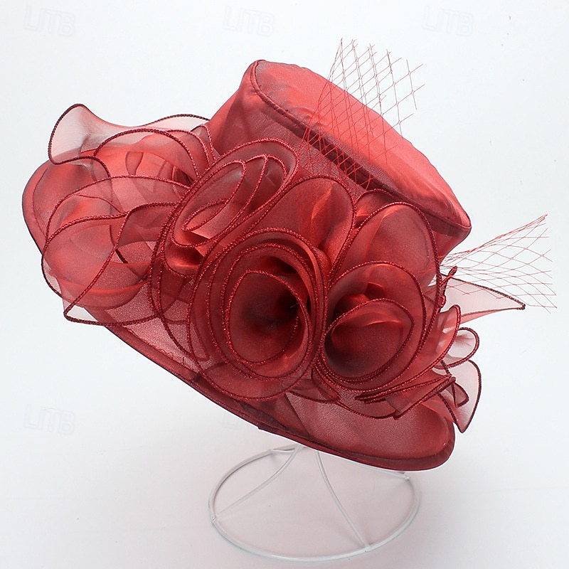 Hats Polyester Sun Hat Casual Holiday Beach Elegant Vintage Cute With Floral Headpiece Headwear