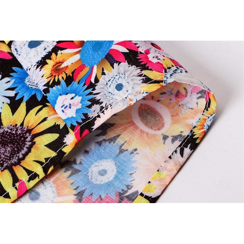 Retro Vintage 1970s Shirt Hippie Floral Daisy Fancy Dress Men's Party Daily Wear Pride Parade Adults' Shirt4