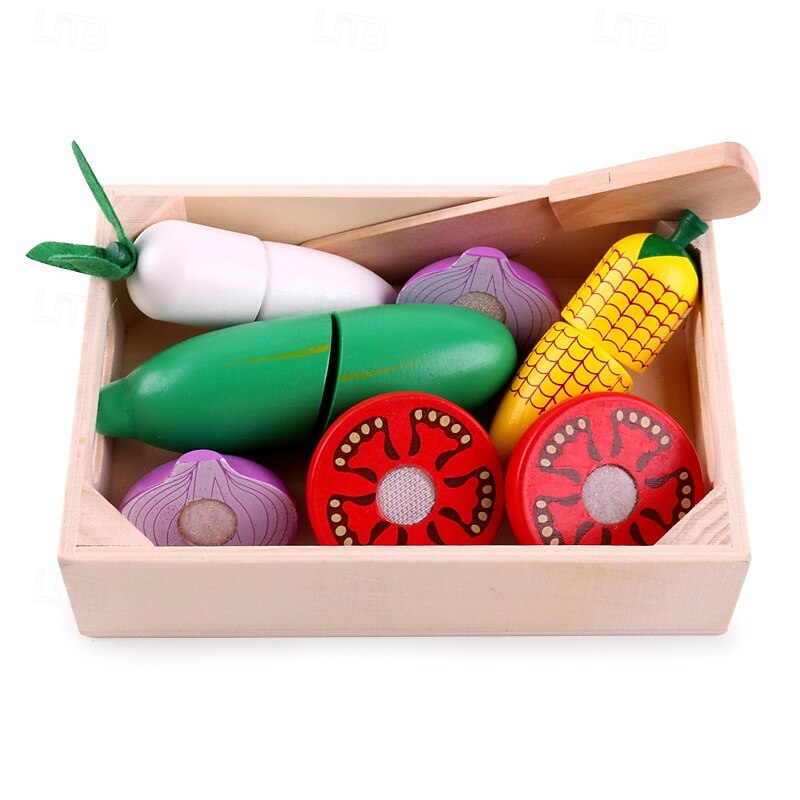 Learning Toys Play Food Set for Toddlers Cutting Food for Preschool Activities Pretend Play Kitchen Accessories for Kids Color Sorting Set for Boys & Girls Daycare Educational Toy3