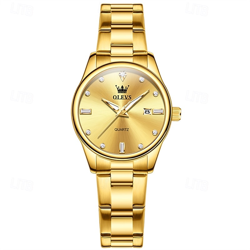 New Olevs Brand Women'S Steel Belt Quartz Watch Luminous Calendar Fashion Multi-Functional Quartz Watch Waterproof Sports Leisure Watch3