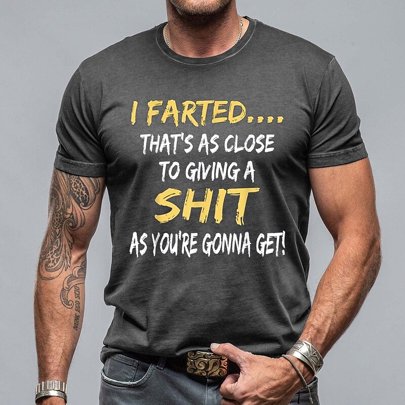 Men's Rude Offensive Funny T Shirt Short Sleeve T shirt 3D Print Crew Neck Shirt Fashion Daily Street Daily Blue Brown Green Summer Spring Clothing Apparel S M L XL XXL XXXL4