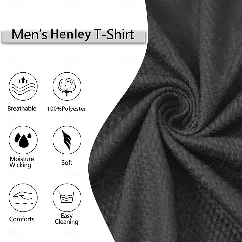 Men's Floral Ethnic T Shirt Henley Shirt Short Sleeve Designer Retro Vintage Street Casual Daily Summer Spring Black Henley Henley T-Shirt3