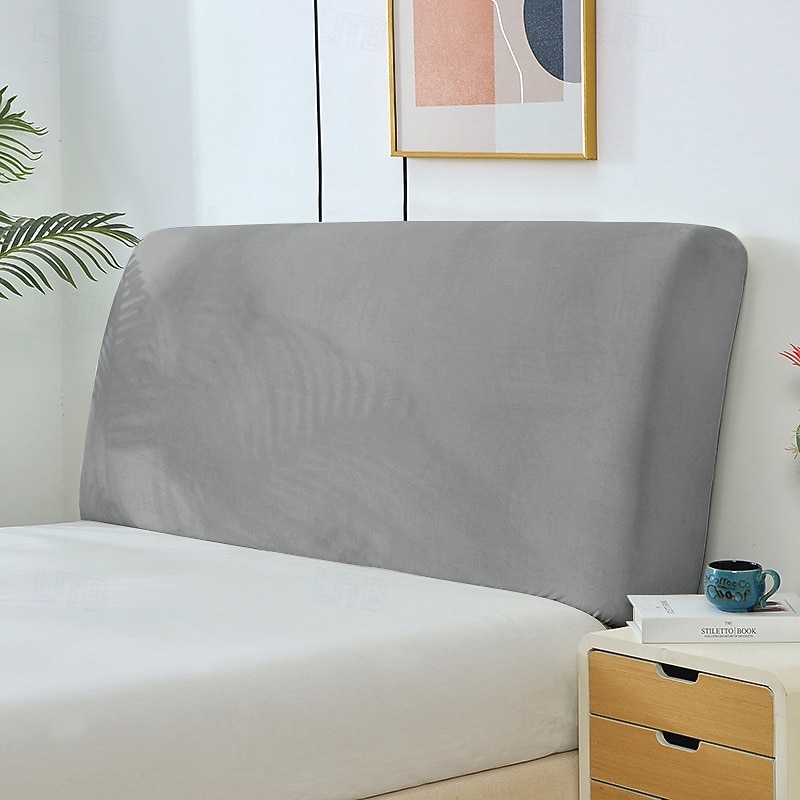 Headboard Covers Slipcover, Stretch Bed Headboard Covers, Small Square Jacquard Dustproof Protector Cover Bed Headboard Cover Queen Size King Twin for Upholstered Headboard