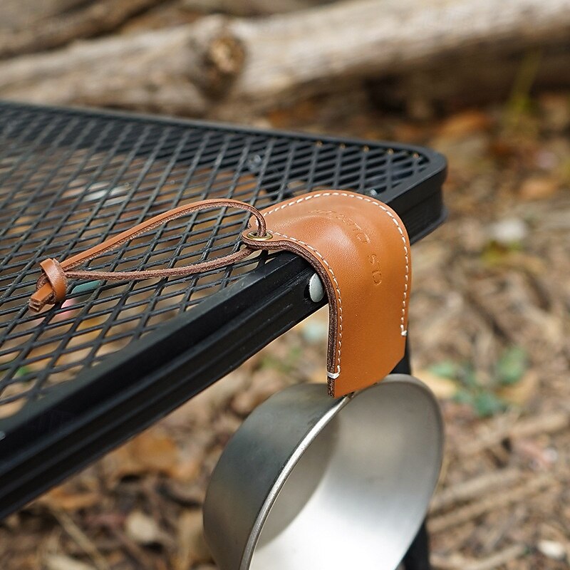 1pc Camping Outdoor PU Leather Cover, Waterproof and Durable, Perfect for Protecting Gear and Outdoor Equipment, Stylish and Practical3