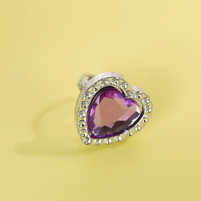 12pcs Dress Up Jewelry Rings, Various Colors Heart Designs, Can Be Used for Birthdays, Carnival Prizes, Treasure Chest Filling, Gift Bag Filling, Pinata Filling, Graduation Season and Back-to-School G4