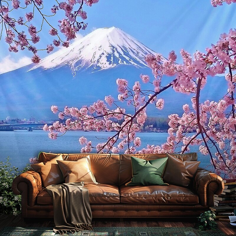Landscape Mount Fuji Hanging Tapestry Wall Art Large Tapestry Mural Decor Photograph Backdrop Blanket Curtain Home Bedroom Living Room Decoration3