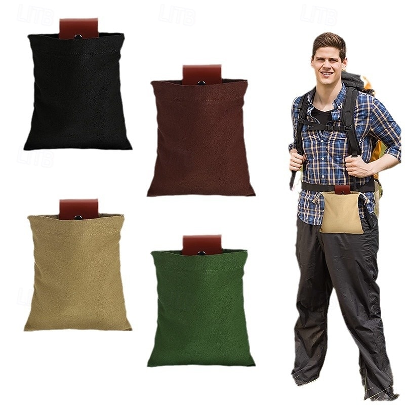 Heavy Duty Canvas Foraging Waist Bag - Portable Outdoor Gathering Pouch with Adjustable Belt2