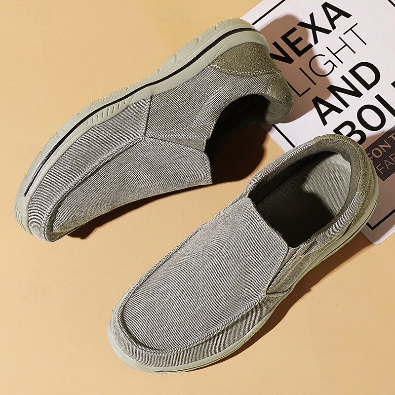 Men's Casual Slip-On Sneakers – Comfortable Canvas Shoes with Lightweight Sole for Outdoor Activities, Daily Wear & Vacation2