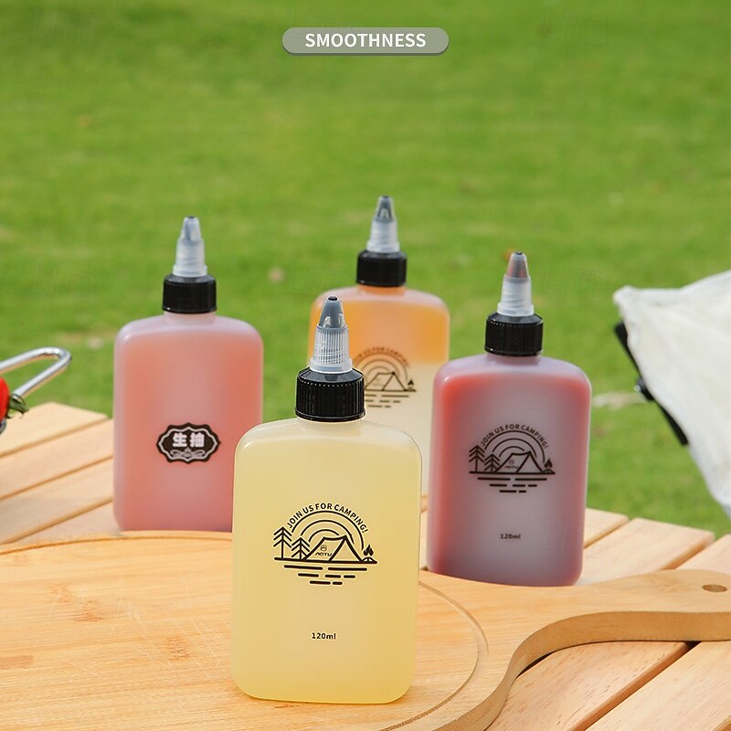 Premium Outdoor Oil Bottle for Camping, BBQ & Hiking - Leakproof, Portable & Durable, 120ml Stainless Steel Container