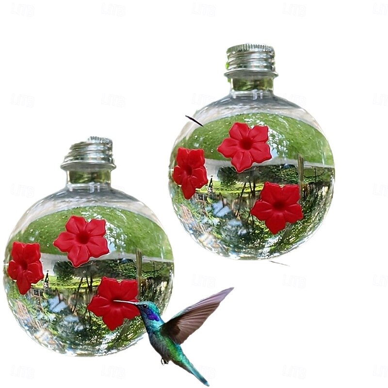 Bulb Hummingbird Hanging Feeders for Yard Birds Feeders Yard Birds Feeders Supplies Bird Water Drinking Tool Jar Hummingbird Feeders for Outdoors Hanging2